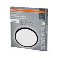 Lámpara de techo OSRAM ORBIS EASYFIX LED con retroiluminación, 42 cm, 22 W, 3Step Click, CCT, IP54, negra