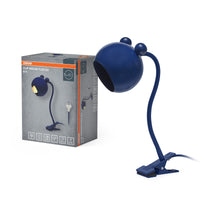 Lámpara con pinza OSRAM azul, acero, 220-240 V, E14, IP20