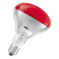 LEDVANCE Lámpara de infrarrojos, lámpara de calor 1200 K, 250 W, 12,5 cm de diámetro, vidrio, ángulo de haz de 50°, vida útil de 5.000 h, 240 V, E27, IP20