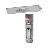 Lámpara empotrada OSRAM Linearled Mobile Triangle plateada, 20,5 cm x 2,57 cm, blanco frío, 4000 K, LED integrado, 50 lm