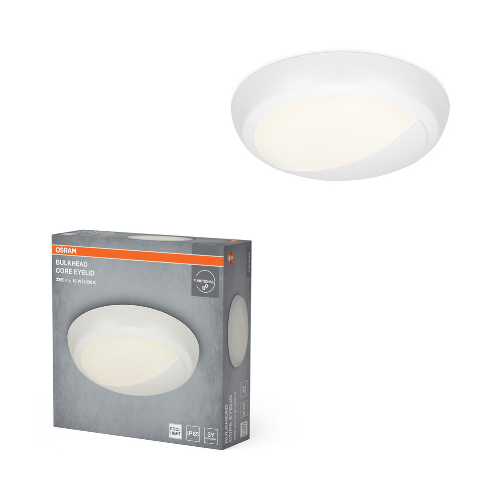 Lámpara de techo OSRAM LED BULKHEAD CORE EYELID, 16 W, 4000 K, blanco frío, blanco