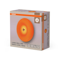 Aplique OSRAM DECOR Lunea naranja, 3000 K, blanco cálido, 700 lm, 22 W, 30 cm de diámetro, acero, 25 000 h de vida útil