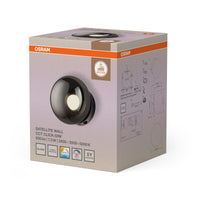 Aplique OSRAM DECOR «Satellite» gris, 2400 K / 3500 K / 5000 K, blanco cálido, 150 lm, 7,5 W, 15 cm de diámetro, acero