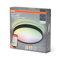 OSRAM SMART+ Matter Deckenleuchte Ceiling Schwarz, 3000-6500, RGBTW, 1500 lm, 24 W, 38,5 cm Durchmesser