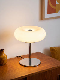 Lámpara de mesa OSRAM DECOR Lunea blanca, 2700, blanco cálido, 580 lm, 8 W, 20 cm de diámetro, acero, 25 000 h de vida útil, 220-240 V, IP20