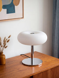 Lámpara de mesa OSRAM DECOR Lunea blanca, 2700, blanco cálido, 580 lm, 8 W, 20 cm de diámetro, acero, 25 000 h de vida útil, 220-240 V, IP20