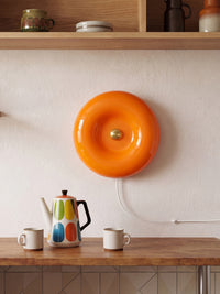 Aplique OSRAM DECOR Lunea naranja, 3000 K, blanco cálido, 700 lm, 22 W, 30 cm de diámetro, acero, 25 000 h de vida útil