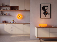 Aplique OSRAM DECOR Lunea naranja, 3000 K, blanco cálido, 700 lm, 22 W, 30 cm de diámetro, acero, 25 000 h de vida útil