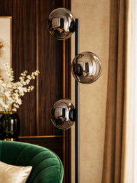 Lámpara de pie OSRAM DECOR «Satellite» gris, 2400 K / 3500 K / 5000 K, blanco cálido, 360 lm, 16 W, 25 cm de diámetro, acero