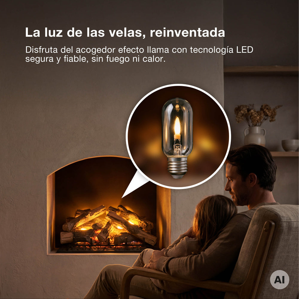 OSRAM LED Leuchte Flame, Flammeneffekt, 1W, 1800K, Warmweiß, E14