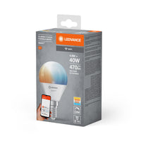 LEDVANCE SMART+ Mini bombilla WiFi Temperatura de color regulable  con forma de P, bombilla LED, mate, 4,9 W, (equivalente a 40 W), 470 lm, Temperatura de color regulable , de 2700 a 6500 K, WiFi, regulable