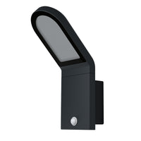 Lámpara de pared LED para exterior OSRAM ENDURA Style, de diseño estilizado, con gran potencia lumínica y sensor opcional en gris oscuro, protección IP44, ideal para iluminar entradas y fachadas