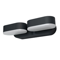 LEDVANCE Juego de 2 minifocos ENDURA Style en gris oscuro, aplique LED para exterior con cabezal giratorio de 340°, protección IP44, ideal para iluminar la entrada