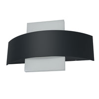 Lámpara LED para exterior OSRAM ENDURA Style Shield Square, con emisión de luz hacia arriba y hacia abajo, en aluminio gris oscuro, protección IP44, para fachadas y entradas