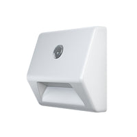 OSRAM LED NIGHTLUX Lámpara de escalera a batería, sensor de movimiento, sensor día/noche, blanco frío, 28,0 mm x 84,0 mm x 73,0 mm, blanco