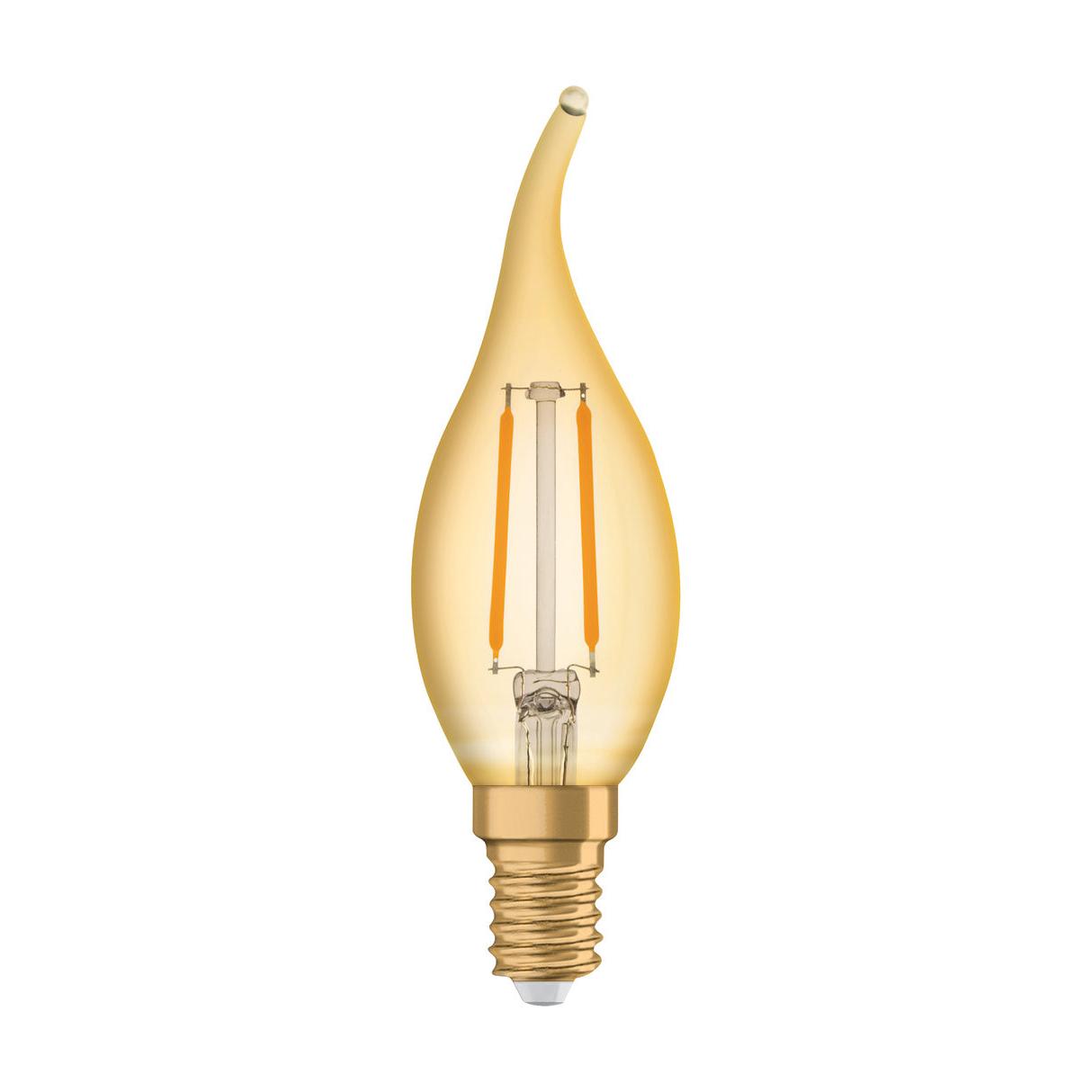 OSRAM VINTAGE 1906® LED Lampe LED CLASSIC B 2.5W 824 Gold E14 BA-Form, 220 lm, 2400 K, Warm Comfort Light-LEDVANCE Shop