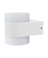 Aplique LED OSRAM UpDown Puck, blanco cálido 3000 K, para exterior, 13 W, luz hacia arriba y hacia abajo, IP44, 980 lm, aluminio fundido a presión, blanco