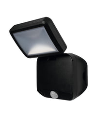 Lámpara de exterior OSRAM, foco LED con sensor y batería, negro, 4000 K