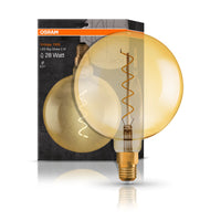 OSRAM VINTAGE 1906® LED Lampe LED CLASSIC GLOBE 4W 820 Gold E27 Silver Socket, 300 lm, 2000 K, Warm Comfort Light-LEDVANCE Shop