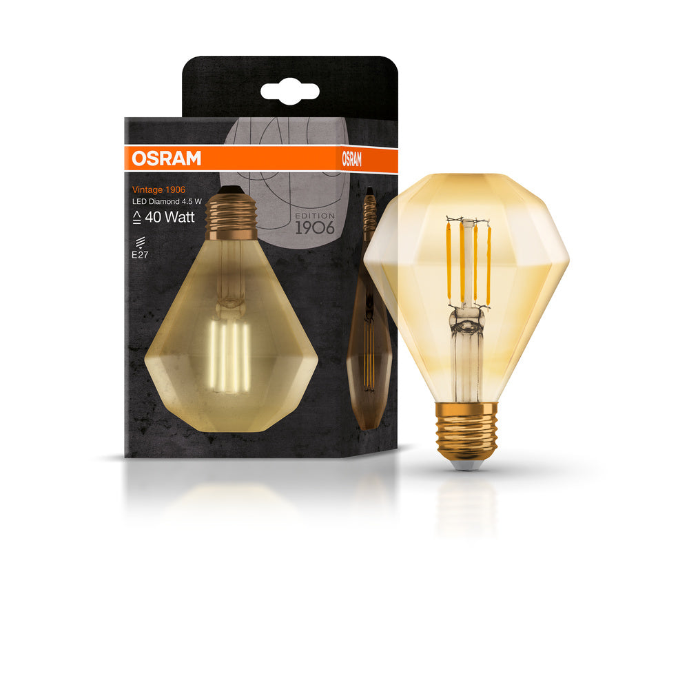 OSRAM VINTAGE 1906® LED Lampe LED SPECIAL Shapes 4W 824 Gold E27, 470 lm, 2400 K, Warm Comfort Light-LEDVANCE Shop