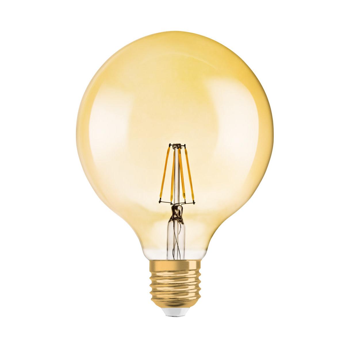 OSRAM VINTAGE 1906® LED Lampe LED CLASSIC GLOBE 6.5W 824 Gold E27, 720 lm, 2400 K, Warm Comfort Light-LEDVANCE Shop