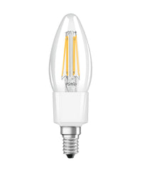 LEDVANCE SMART+ Bombilla LED de filamento tipo vela regulable con WiFi, cristal sin plomo, transparente, 4 W, (equivalente a 40 W), 470 lm, blanco cálido, 2700 K, Wi-Fi, compatible con altavoces inteligentes, regulable