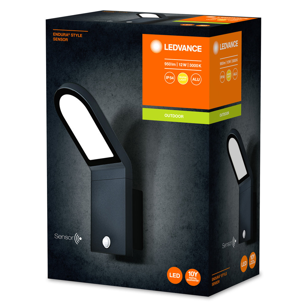 LEDVANCE ENDURA® STYLE WALL Wandleuchte 12W Dark Gray, 740 lm, 3000 K, Warmweiß-LEDVANCE Shop