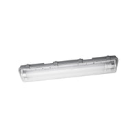 LEDVANCE Lámpara ESSENTIAL para ambientes húmedos, 2 focos, 14 W, 1560 lm, blanco frío, 4000 K, 651 x 108 x 64 mm, muy buena relación calidad-precio, para espacios con mucha humedad como sótanos, clase de protección IP65