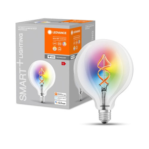 LEDVANCE Wifi SMART+ LED-Lampe Filament Globe125 30 RGBW mehrfarbig (ex 60W) 4,5W E27-Leuchtmittel-LEDVANCE Shop