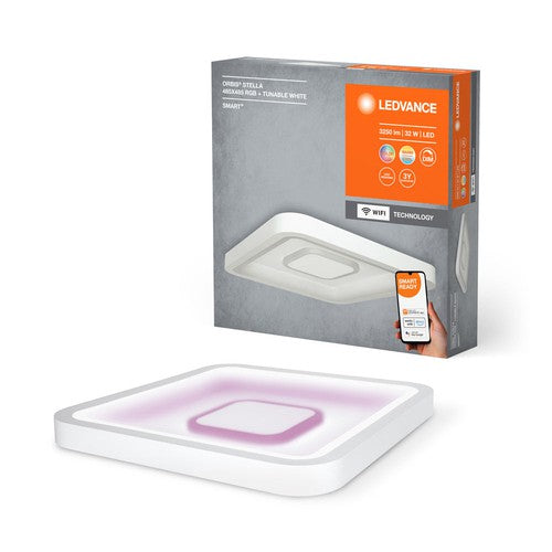 LEDVANCE Wifi SMART+ ORBIS STELLA LED RGBW mehrfarbig Deckenleuchte 48,5x48,5cm Tunable Weiß 32W / 2700-6500K-Deckenleuchten-LEDVANCE Shop