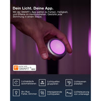 OSRAM Bluetooth SMART DOT-IT TWIST & SHAKE, punto recargable, función de ruido blanco, RGBW, 4000K, paquete de 3
