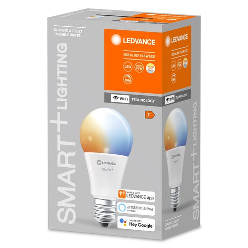 LEDVANCE Wifi SMART+ Classic LED LampeTunable Weiß (ex 75W) 9,5W / 2700-6500K E27-Leuchtmittel-LEDVANCE Shop