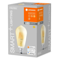 LEDVANCE Smarte LED-Lampe mit WiFi Technologie in Gold Edison Form, Sockel E27, Dimmbar,Warmweiß (2400K), ersetzt Glühlampen mit 53 W, SMART+ WiFi Classic Dimmable, 1er-Pack-Leuchtmittel-LEDVANCE Shop