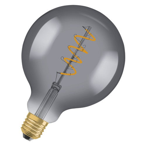 OSRAM Vintage 1906® GLOBE LED Lampe (ex 15W) 5W / 1800K Warmweiß E27 Rauchglas Optik, E27-Leuchtmittel-LEDVANCE Shop