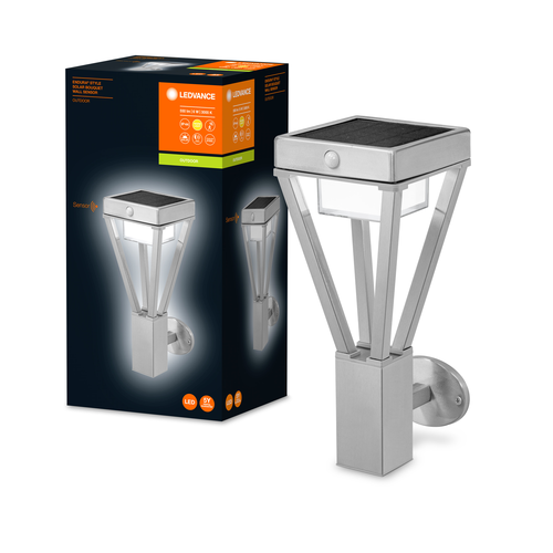 LEDVANCE ENDURA STYLE SOLAR BOUQUET LED Wandleuchte mit Sensor 6W / 3000K Warmweiß grau-Wandleuchten-LEDVANCE Shop