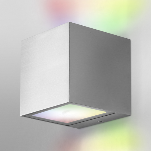 LEDVANCE Wifi SMART+ Brick WALL UPDOWN LED 8,5cm Wandleuchte RGBW mehrfarbig 14W / 3000K Warmweiß silbergrau-Außenwandleuchten-LEDVANCE Shop