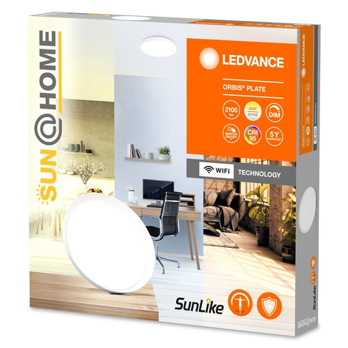 LEDVANCE Wifi SUN@HOME ORBIS PLATE Deckenleuchte 43cm 26W / 2200-5000K-Deckenleuchten-LEDVANCE Shop