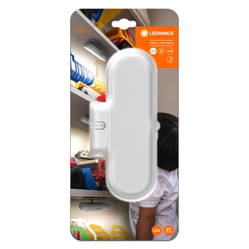 LEDVANCE LINEAR LED MOBILE TILT USB Unterbauleuchte batteriebetrieben wiederaufladbar Sensor 1,90W / 4000K Kaltweiß-Nachtlichter & Kleinleuchten-LEDVANCE Shop