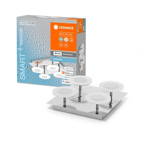 LEDVANCE Wifi SMART+ ORBIS WAVE LED Bad Deckenleuchte 30x30cm Tunable Weiß 26W / 3000-6500K-Deckenleuchten-LEDVANCE Shop