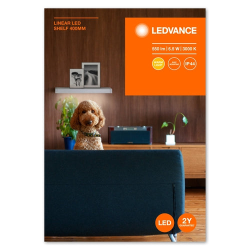 LEDVANCE LINEAR SHELF Regal LED Leuchte 40cm 6,5W / 3000K Warmweiß-Unterbauleuchten-LEDVANCE Shop