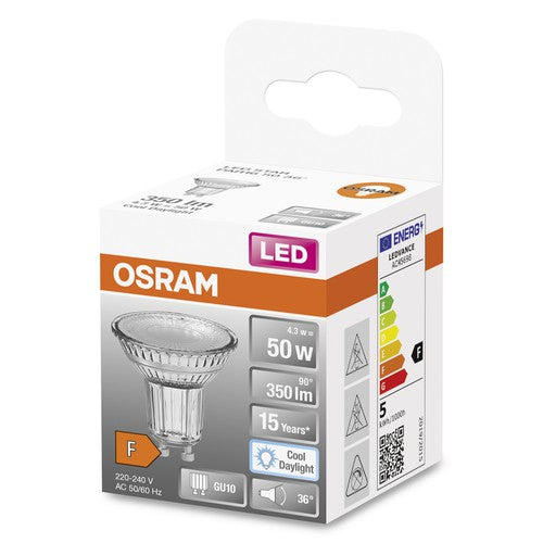 OSRAM LED STAR PAR16 Spot (ex 50W) 4,3W / 6500K Kaltweiß GU10-Leuchtmittel-LEDVANCE Shop