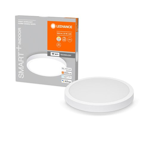 LEDVANCE Leuchte: für Decke, SMART SURFACE DOWNLIGHT TW / 22 W, 220…240 V, Ausstrahlungswinkel: 110, Tunable White, 3000…6500 K-Deckenleuchten-LEDVANCE Shop