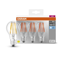OSRAM LED BASE CLASSIC A Lampe klar (ex 100W) 11W / 4000K Kaltweiß E27 3er Pack-Leuchtmittel-LEDVANCE Shop