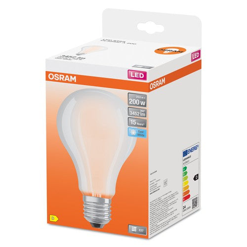 OSRAM LED-Lampe LED STAR CLASSIC A Kaltweiß 4000K 24W Ersatz für 200W matt E27-Leuchtmittel-LEDVANCE Shop