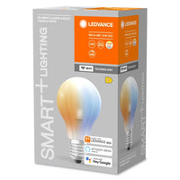 LEDVANCE Smarte LED-Lampe mit WiFi Technologie, Sockel E27, Dimmbar, Lichtfarbe änderbar (2700-6500K), ersetzt Glühlampen mit 60 W, SMART+ WiFi Classic Tunable White, 1er-Pack-Leuchtmittel-LEDVANCE Shop