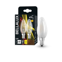 BELLALUX LED-Lampe, Sockel: E14, Warm White, 2700 K, 4 W, Ersatz für 40-W-Glühbirne, klar, ST CLAS B-Leuchtmittel-LEDVANCE Shop