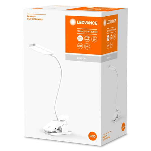 LEDVANCE PANAN Clip Mobile Lese- & Tischleuchte, 5,2W, 130lm-Tischlampen-LEDVANCE Shop