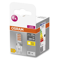 OSRAM LED Stiftsockellampe BASE PIN G9 LED-Lampe CL30 non-dimmable 2.6W , Warmweiß 5er Pack-Leuchtmittel-LEDVANCE Shop
