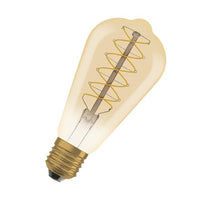 OSRAM Vintage 1906 LED-Lampe, Gold-Tönung, 4,8W, 420lm , Warmweiß , E27-Leuchtmittel-LEDVANCE Shop