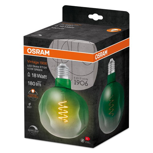 OSRAM Vintage 1906 LED-Lampe, Grüne Tönung, 4,5W, 180lm , Warmweiß , E27-Leuchtmittel-LEDVANCE Shop